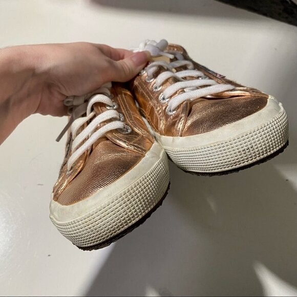Superga Cotmetu Rose Gold Metallic Sneakers - Picture 4 of 7